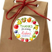 ガールキュートフルーツ誕生日 ラウンドシール