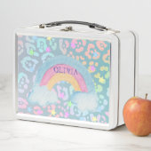 ガールキュートレインボーキッズ新学期 メタルランチボックス (インサイチュ)