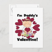 ガールキューピッドパパのバレンタインTシャツ シーズンポストカード (正面/裏面)