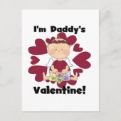 ガールキューピッドパパのバレンタインTシャツ シーズンポストカード (正面)