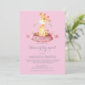 ガールキリンベビーシャワーバイメール招待状 招待状 (スタンド正面)