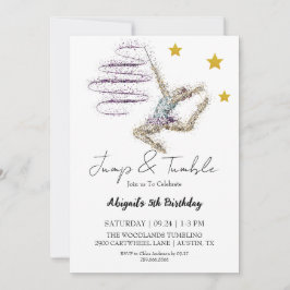 ガールギムナスト誕生日招待 招待状