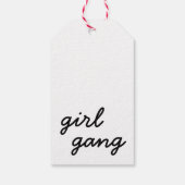 ガールギャングキュートモダンフェミニストガールパワー スクリプト ギフトタグ (裏面)
