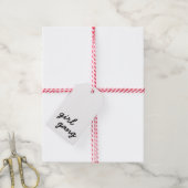 ガールギャングキュートモダンフェミニストガールパワー スクリプト ギフトタグ (より糸付き)