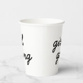 ガールギャングキュートモダンフェミニストガールパワー スクリプト 紙コップ (右)
