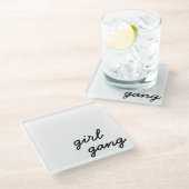 ガールギャング クール モダン フェミニスト ガールパワー スクリプト ガラスコースター (アングル)