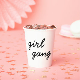 ガールギャング クール モダン フェミニスト ガールパワー スクリプト 紙コップ