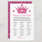 ガールクラウンあなたの財布ゲームのベビーシャワーの中に何がある (正面/裏面)