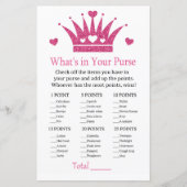 ガールクラウンあなたの財布ゲームのベビーシャワーの中に何がある (正面)