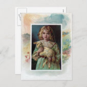 ガールクランリングラムビクトリアンイースター シーズンポストカード (正面/裏面)