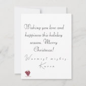 ガールクリスマスショッピングノートカード ノートカード (裏面)