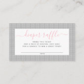 ガールクロザラインおむつラッフルチケット 名刺 (裏面)