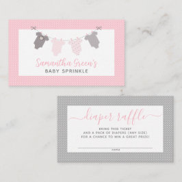 ガールクロザラインおむつラッフルチケット 名刺