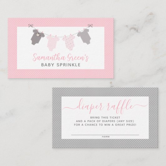 ガールクロザラインおむつラッフルチケット 名刺 (正面/裏面)