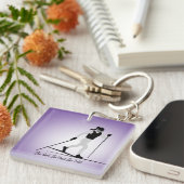 ガールクロスカントリースキーヤーキーリング キーホルダー (正面右)