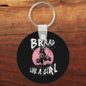 ガールクワッドバイクフォーホイーラーのようにブラップ キーホルダー (正面)