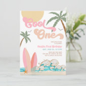 ガールクールワンサーフィン1st誕生日ビーチパーティー 招待状 (スタンド正面)