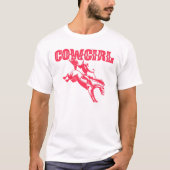 ガールグラフィックウェスタン乗馬馬馬馬馬馬馬数 Tシャツ (正面)