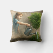 ガールグラフィティ市の木に水をやる クッション (裏面)