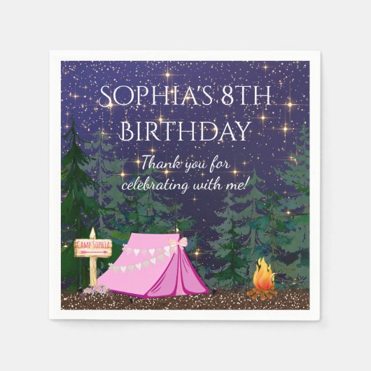 ガールグランプキャンピング スタンダードカクテルナプキン (正面)