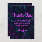 ガールグローパーティーサンキューカード 招待状 (正面/裏面)