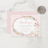ガールグースベイビーシャワーサンキューカード ノートカード (正面/裏面インサイチュ)