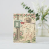 ガールケルブハートキューピッドメールボックスバレンタイン シーズンポストカード (スタンド正面)