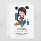 ガールゲームナイトビデオゲームスリープバーパーティー 招待状 (正面)