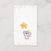 ガールコアラベアベアおむつラッフルベビーシャワー エンクロージャーカード (裏面)