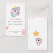 ガールコアラベアベアおむつラッフルベビーシャワー エンクロージャーカード (正面/裏面)