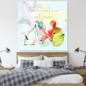 ガールコンテンポラリース読ストレッチキャンバス印刷 キャンバスプリント (インサイチュ (寝室))