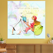 ガールコンテンポラリース読ストレッチキャンバス印刷 キャンバスプリント (インサイチュ (リビング))