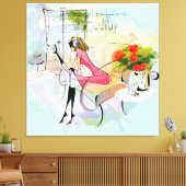 ガールコンテンポラリーミュージックストレッチキャンバス印刷 キャンバスプリント (インサイチュ (リビング))