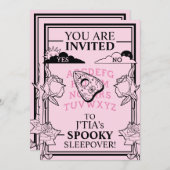 ガールゴシッ10代のクパステルピンクスレポ不気味ーバー 招待状 (正面/裏面)