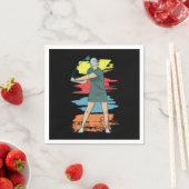 ガールゴルフプレーヤーガールスポーツゴルフラバーギフトアイディア スタンダードカクテルナプキン (インサイチュ)