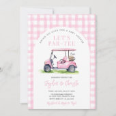 ガールゴルフレッツパーティータイムベビーシャワー 招待状 (正面)