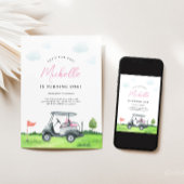 ガールゴルフ誕生日招待状 招待状