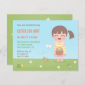 ガールゴーイースターエッグ狩りパーティの招待状 招待状 (正面/裏面)