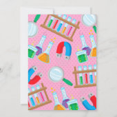 ガールサイエンス実験誕生日パーティーの招待 招待状 (裏面)