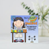ガールサイエンス誕生日パーティーへの招待 招待状 (スタンド正面)