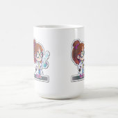 ガールサイエンティストクラシックステッカーArt Mug, 15 oz コーヒーマグカップ (中央)