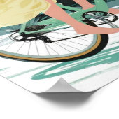 ガールサイクリングの生成フランスの的な内容 ポスター (角)