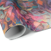 ガールサイケデリックアリスin wonderlandテーマ ラッピングペーパー (ロールコーナー)