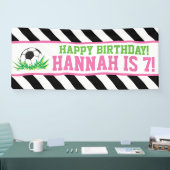 ガールサッカーハッピーバースデーバナー 横断幕 (トレードショー)