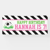 ガールサッカーハッピーバースデーバナー 横断幕 (横)