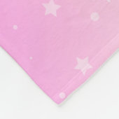 ガールサッカーボールパステルスターパーソナライズされたズ名 フリースブランケット (角)