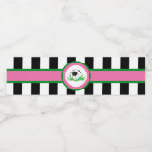 ガールサッカー誕生日ウォーターボトルラベル ペットボトルラベル (シングルラベル)