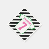 ガールサッカー誕生日パーティナプキンス スタンダードカクテルナプキン (角)