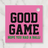 ガールサッカー誕生日パーティーメッセージカード フェイバータグ (裏面)