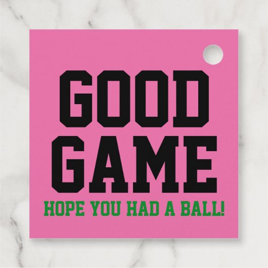 ガールサッカー誕生日パーティーメッセージカード フェイバータグ (裏面)